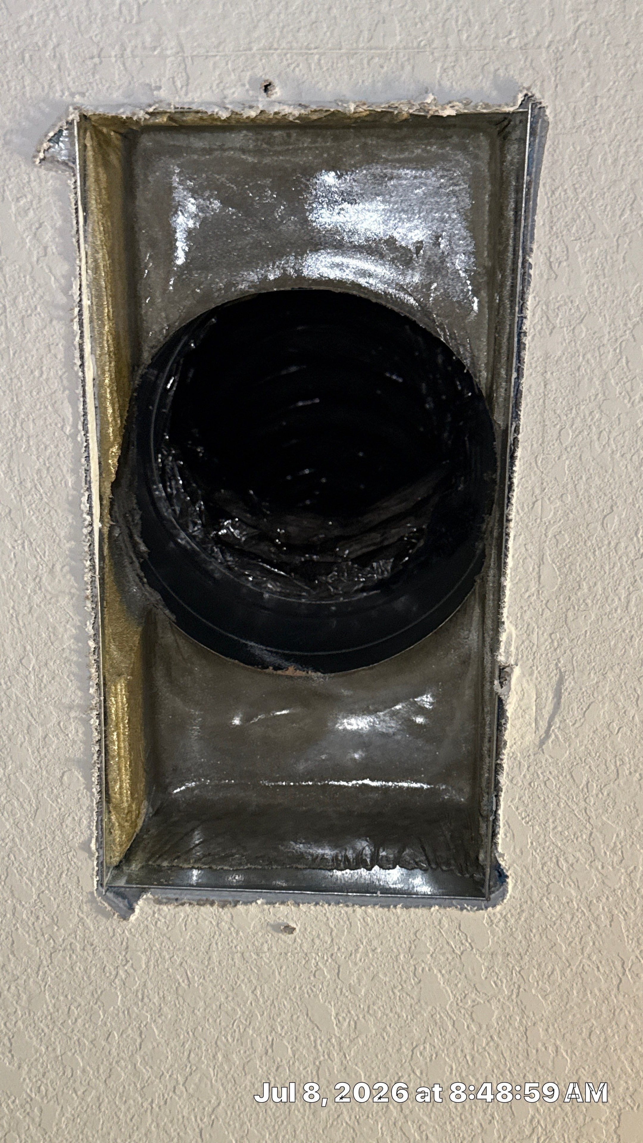 Duct opening inspection during air quality remediation